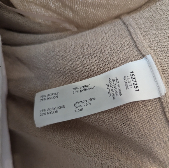 Anthropologie Dex open cardigan beige tan natural 3/4 sleeves size M - Picture 6 of 6